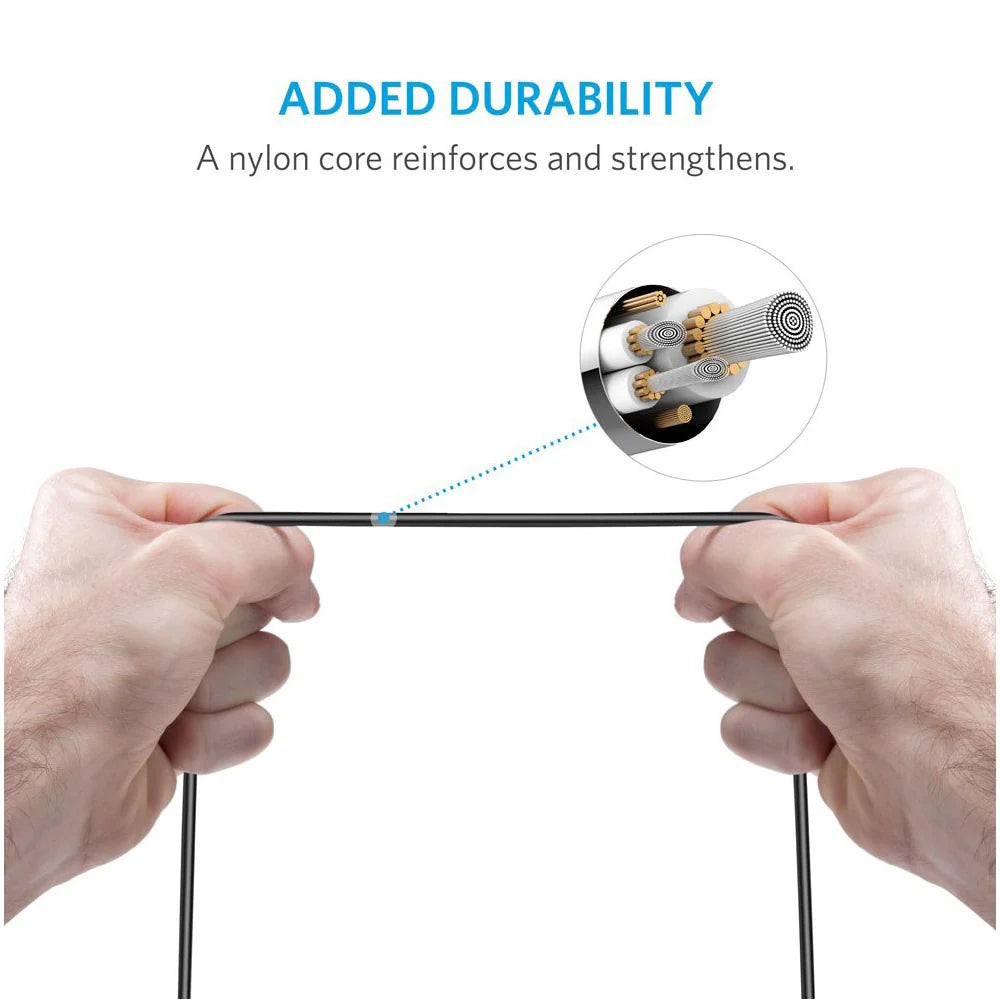 A Photo Of Anker PowerLine Select+ Usb Cable With Lightning Connector 3 | AN.A8012H12.BK