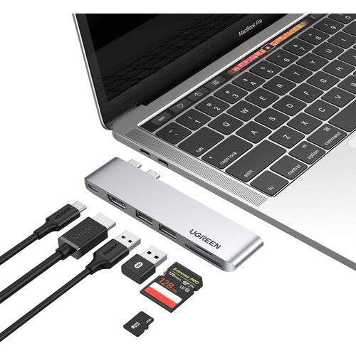 A Photo Of Ugreen 6 In 2 USB C Hub Adapter for MacBook Pro MacBook Air | CM380