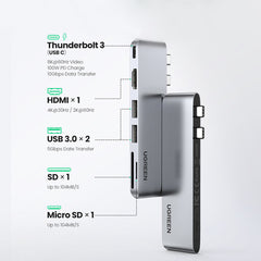 A Photo Of Ugreen 6 In 2 USB C Hub Adapter for MacBook Pro MacBook Air | CM380