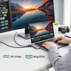 A Photo Of Ugreen 6 In 2 USB C Hub Adapter for MacBook Pro MacBook Air | CM380