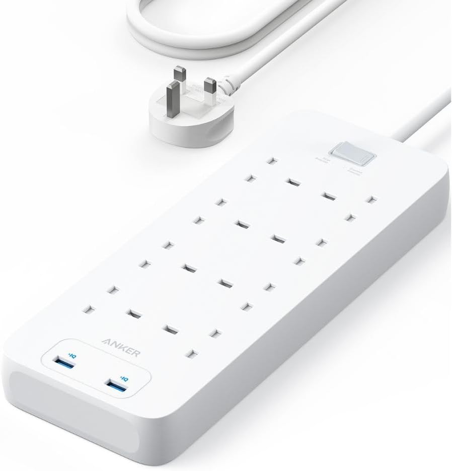 A Photo Of Anker 342 Power Strip - 1.8m Cable - White | AN.A9182K21.WT