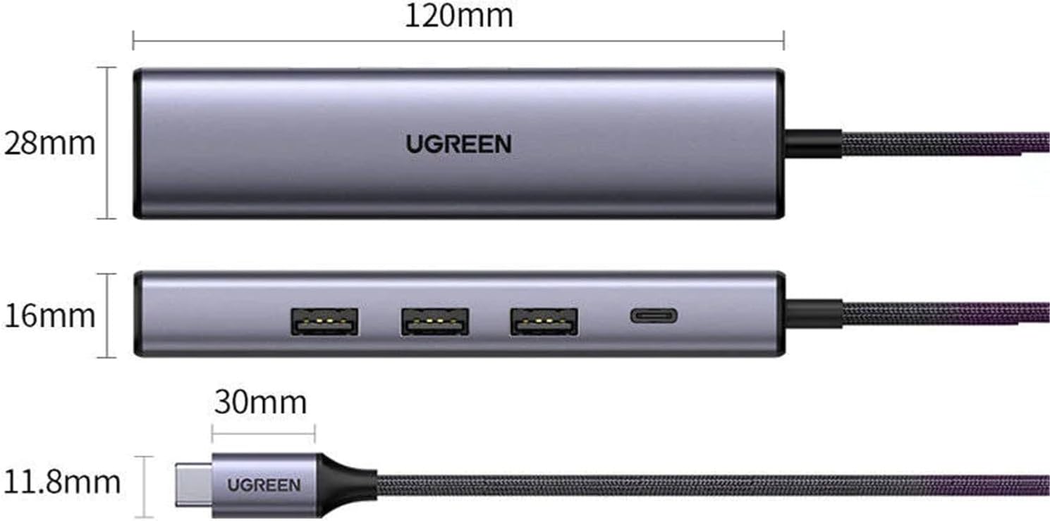 A Photo Of Ugreen USB-C Multifunction Gigabit Ethernet Adapter with PD | CM475