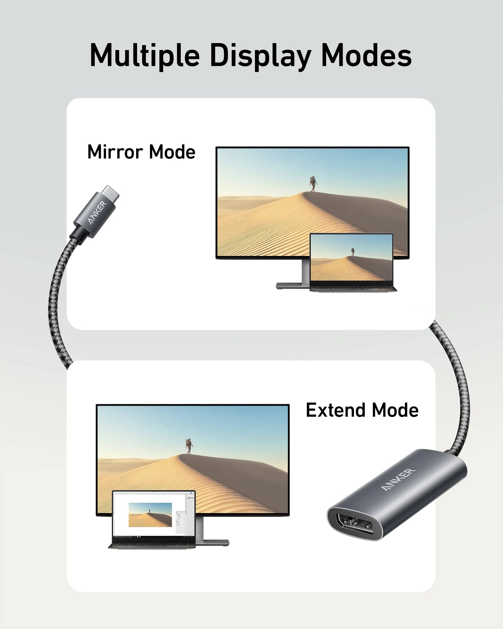 A Photo Of Anker 518 USB-C Adapter (8K DisplayPort) | AN.A8318HA1.GY