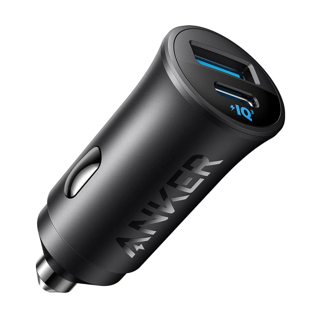 A Photo Of Anker 30W 2-Port (USA-A & USB-C) Car Charger | AN.A2741H11.BK