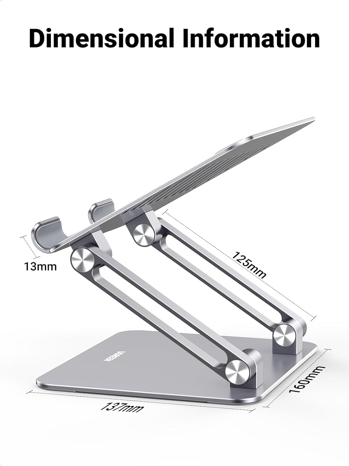 A Photo Of Ugreen Multi-Angle Adjustable, Lifting Laptop Stand. Dual Axis Design, Height and Angle Adjustable | LP339