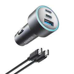 A Photo Of Anker 535 67W Car Charger With 2 USB-C & 1 USB-A Ports | AN.A2731HA1.SL