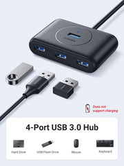 A Photo Of Ugreen HUB splitter 4x USB 3.0 USB Port USB-C Cable 1m | CR113