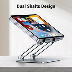 A Photo Of Ugreen Multi-Angle Adjustable, Lifting Laptop Stand. Dual Axis Design, Height and Angle Adjustable | LP339