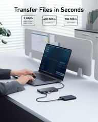 A Photo Of Anker 552 USB-C Hub (9-in-1, 4K HDMI) | AN.A8373H11.BK