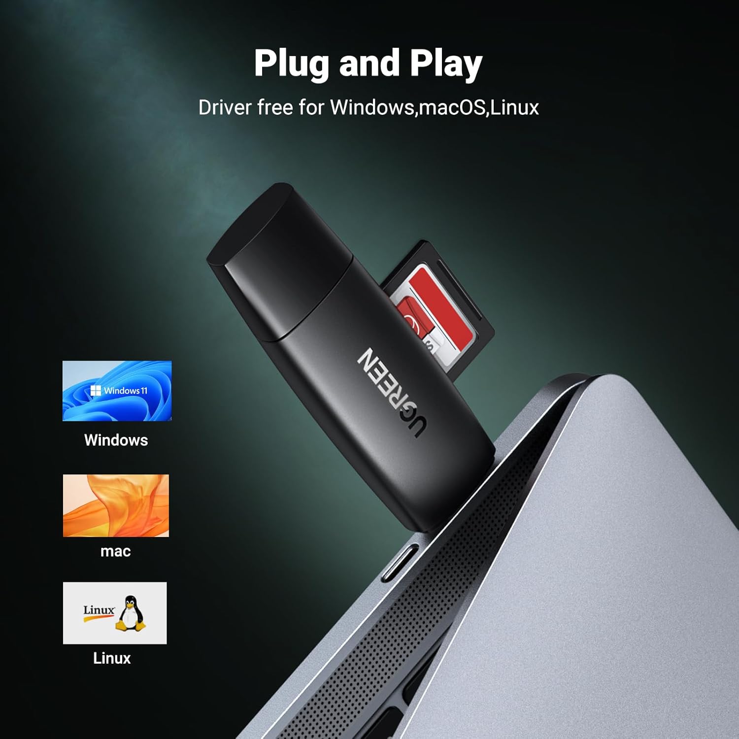 A Photo Of Ugreen SD Card Reader USB 3.0 USB-C | CM304