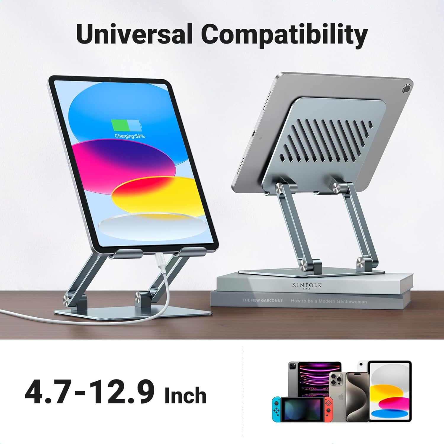 A Photo Of Ugreen Multi-Angle Adjustable, Lifting Laptop Stand. Dual Axis Design, Height and Angle Adjustable | LP339