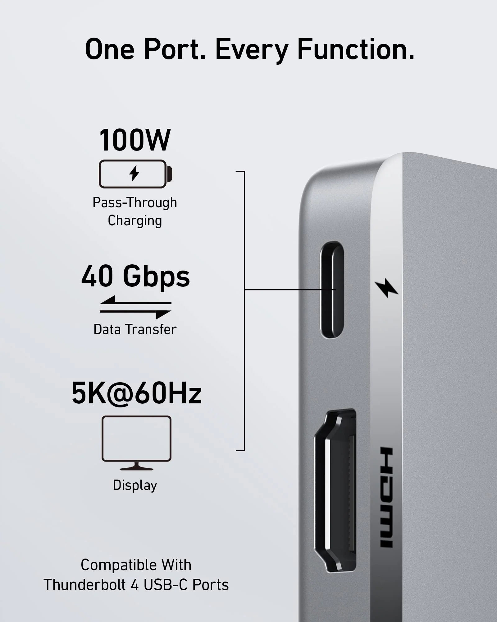 A Photo Of Anker 547 USB-C Hub (7-in-2, for MacBook) | AN.A8354HA1.BK