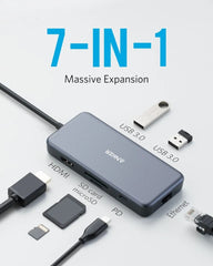 A Photo Of Anker PowerExpand+ 7-in-1 USB-C PD Ethernet Hub | AN.A8352HA1.GY