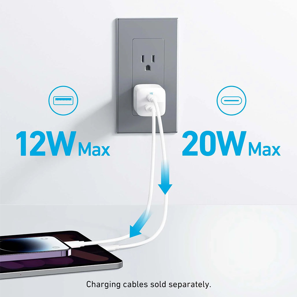 A Photo Of Anker 323 Charger 33W - White