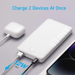 A Photo Of Anker 323 Power Bank 10K 12W White