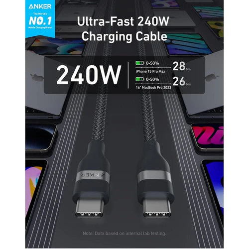 A Photo Of Anker 240W USB-C to USB-C PD Fast Charging Cable