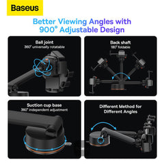 A Photo Of Baseus Easy Control Pro Clamp Car Mount Holder (A Set) - Black