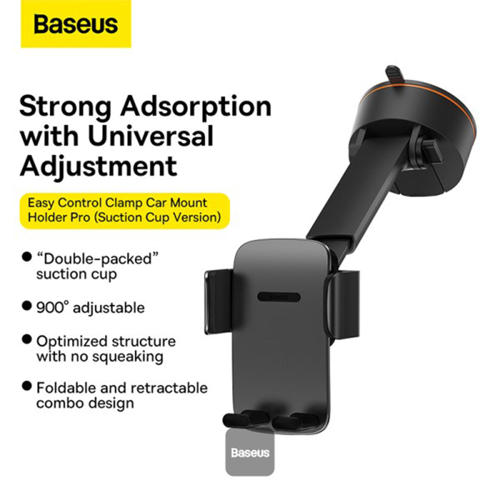 A Photo Of Baseus Easy Control Pro Clamp Car Mount Holder (A Set) - Black