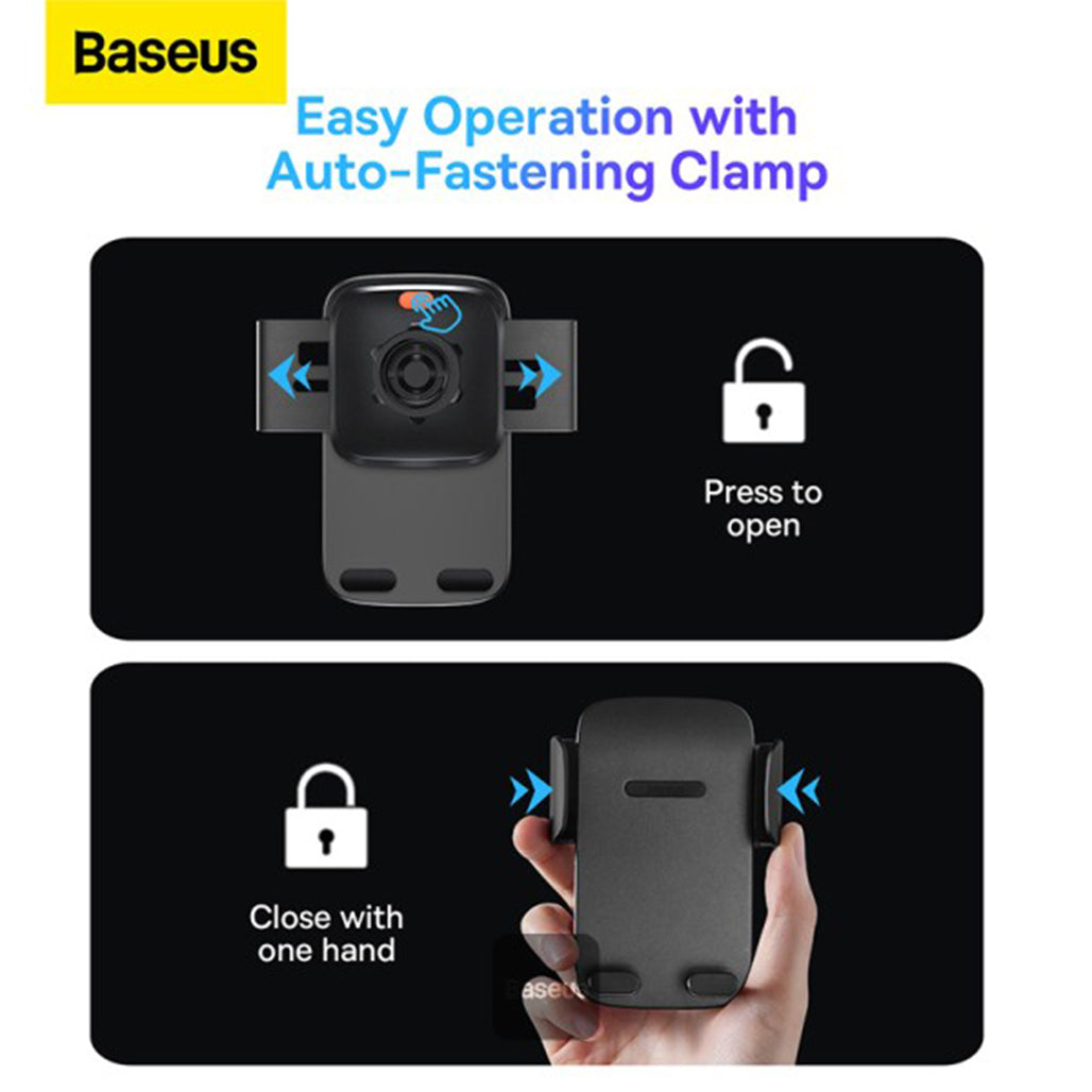 A Photo Of Baseus Easy Control Pro Clamp Car Mount Holder (A Set) - Black