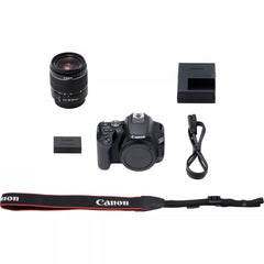 A Photo Of Canon EOS 250D DSLR Camera with EF-S 18-55mm DC III Lens Kit - 24.1MP, 4K UHD Video, Vari-Angle Touchscreen, Wi-Fi & Bluetooth Enabled