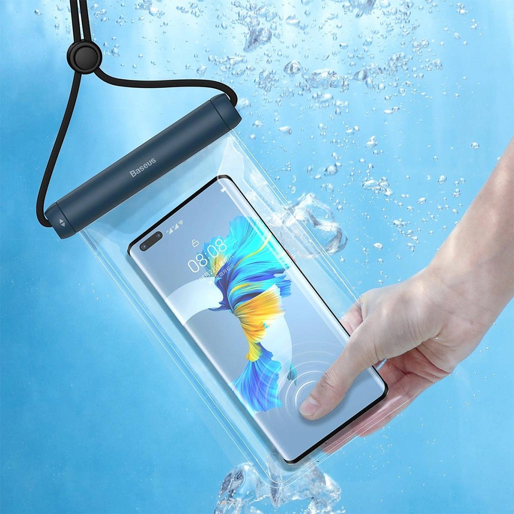 A Photo Of Baseus Waterproof Case for Phone Slide-Cover - Blue