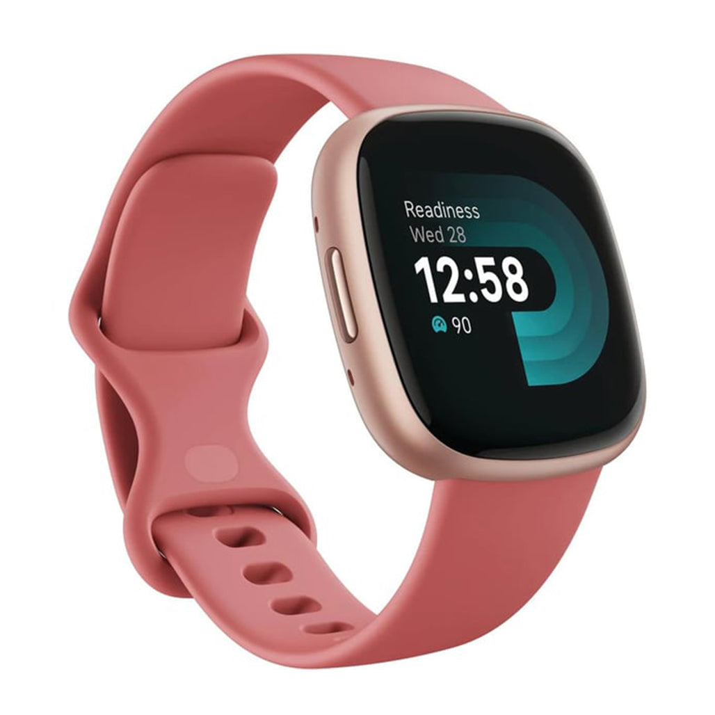 A Photo Of Fitbit Versa 4 Platinum Aluminum Smartwatch - Advanced Health & Fitness Tracking, Long Battery Life, Built-in GPS