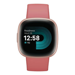 A Photo Of Fitbit Versa 4 Platinum Aluminum Smartwatch - Advanced Health & Fitness Tracking, Long Battery Life, Built-in GPS