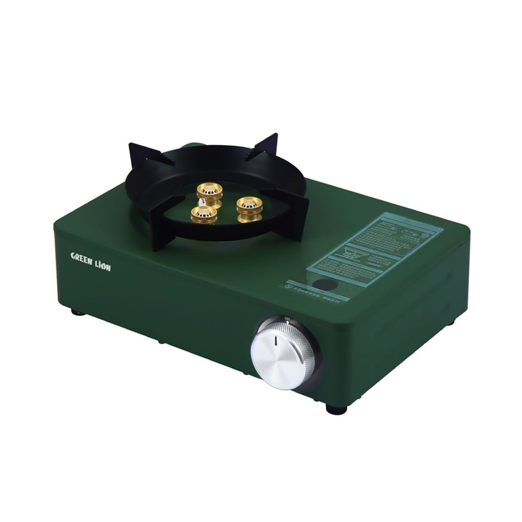 A Photo Of Green Lion 3 Mini Burner Cassette Stove ( Windproof Style )  | GN3BCSTSOVEGN