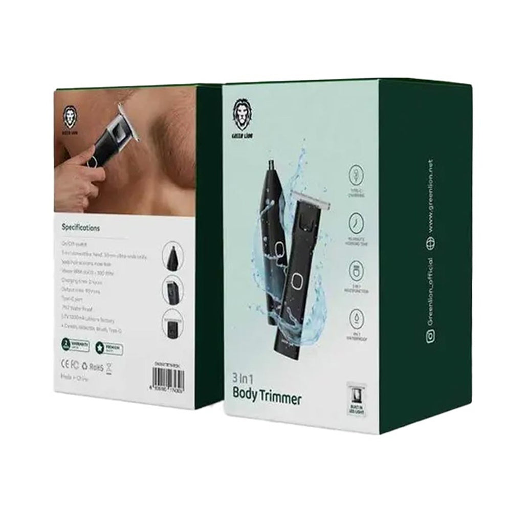 A Photo Of Green Lion 3 in 1 Body Trimmer 1200mAh | GN3N1TRTMRBK