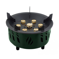 A Photo Of Green Lion Seven Burner Camping Stove with Storage Bag | GN7BCMCTOVEGN