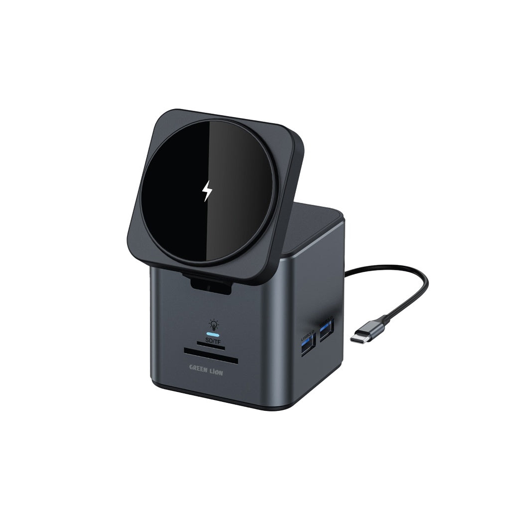 A Photo Of Green Lion 9 In 1 Hub Docking Station - Black | GN8IN1WCBK