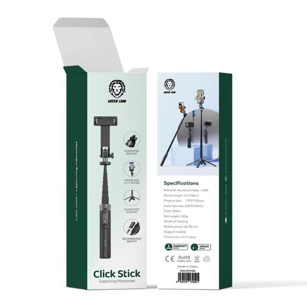 A Photo Of Green Lion Click Stick Selfie Stick | GNCLISTICKBK