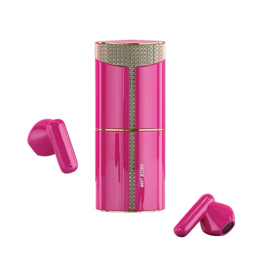 A Photo Of Green Lion Lipstick True Wireless Earbuds