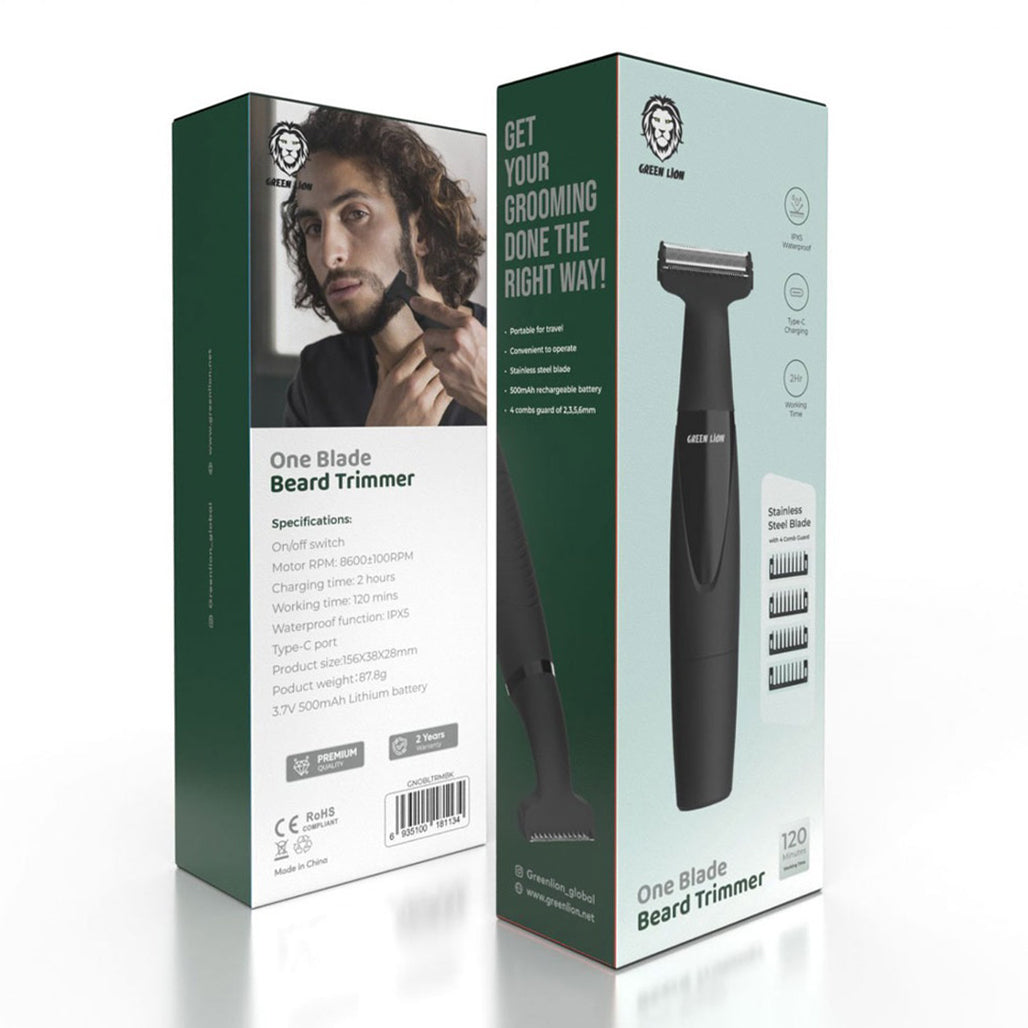 A Photo Of Green Lion One Blade Beard Trimmer 500mAh | GNOBLTRMBK