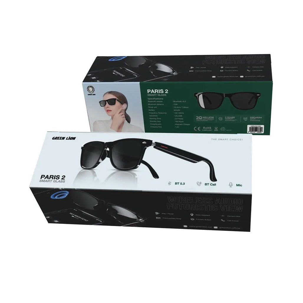 A Photo Of Green Lion Paris 2 Smart Glasses | GNPA2SGLSSBK