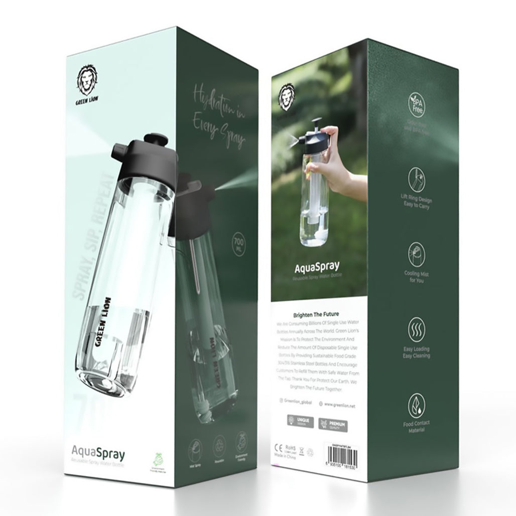 A Photo Of Green Lion Spray Water Bottle | GNSPYWTBTLBK