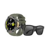 Green Lion GNSMTCOMOBKGN Smart Combo Sunglass and Adventure Watch - Black/Green