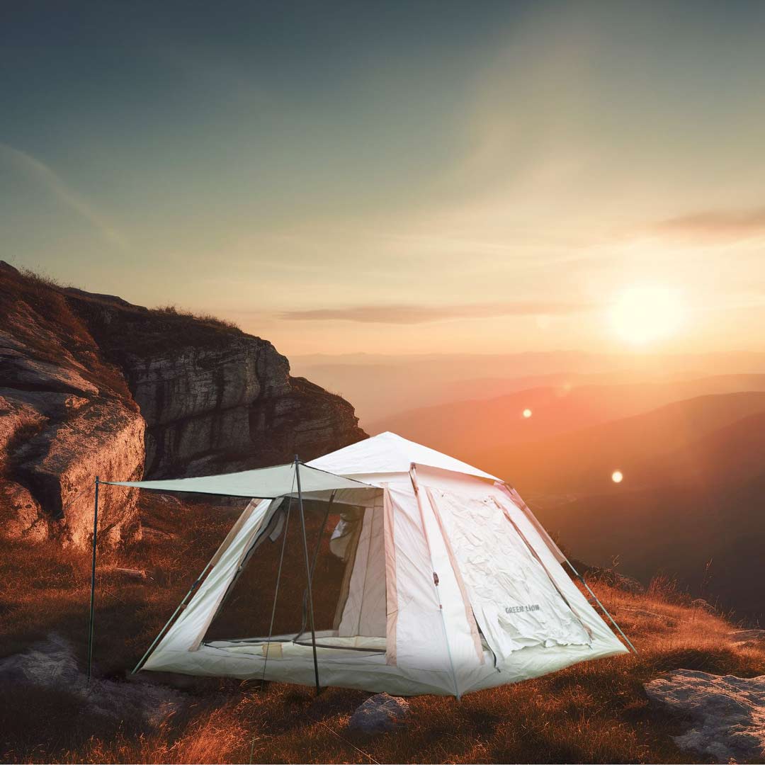 A Photo Of Green Lion GT-6 Camping Tent - Beige | GNTNTGT6BG