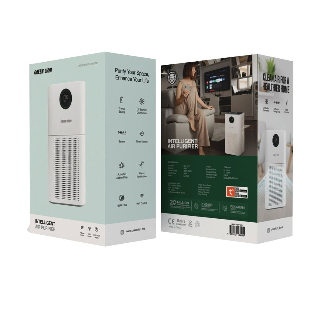 A Photo Of Green Lion Intelligent Air Purifier - White