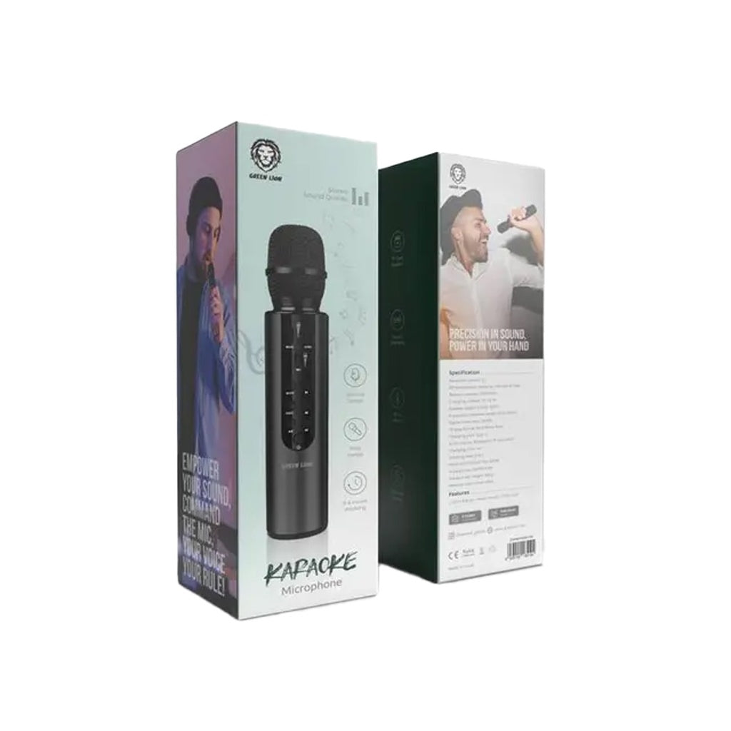 A Photo Of Green Lion Karaoke Microphone - Black | GNKRKM6MICBK