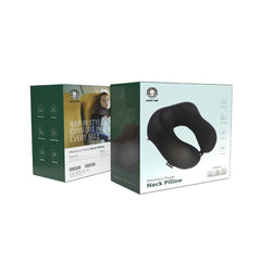 A Photo Of Green Lion Memory Foam Neck Pillow - Black | GNMEFMNECKBK