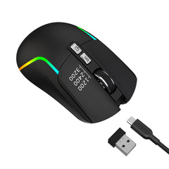 A Photo Of Green Lion Rechargeable Gaming Mouse - Black | GNRM5RGMSEBK