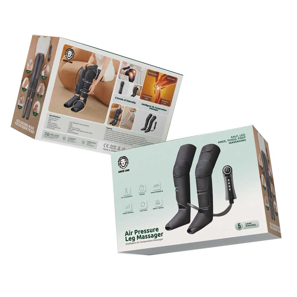 A Photo Of Green Lion Air Pressure Leg Massager - Black | GNALEGMSSGBK