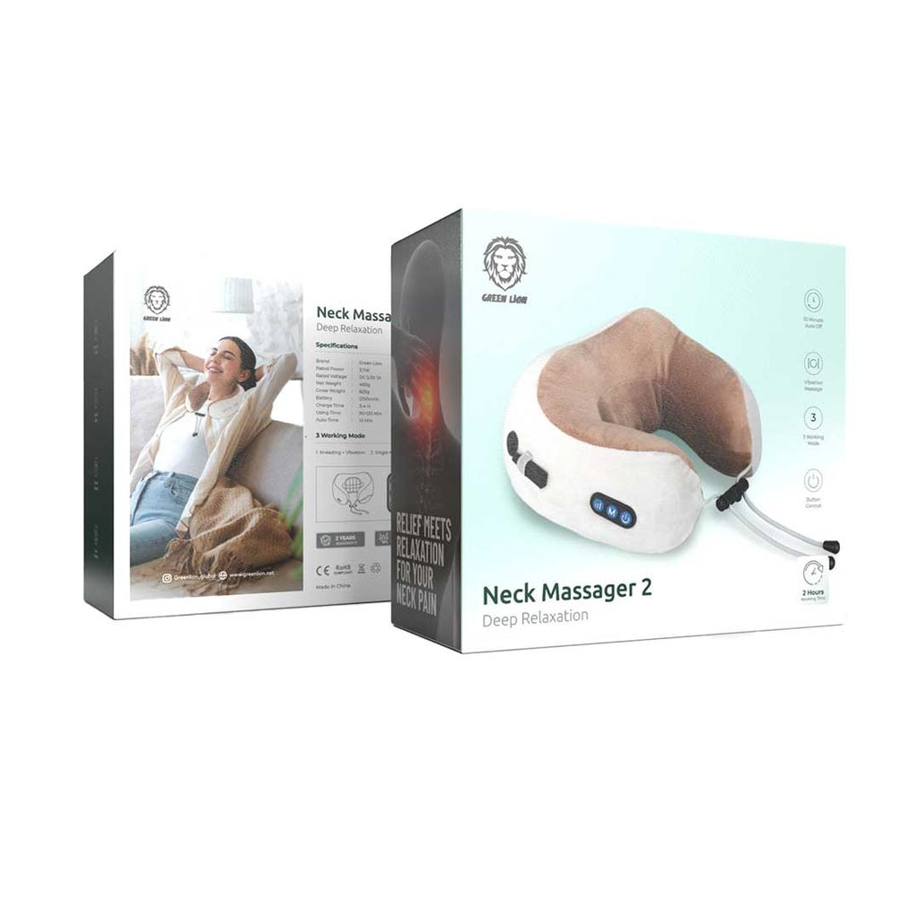 A Photo Of Green Lion Neck Massager 2 - Grey | GNNKMSSG2GY