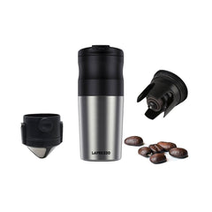 A Photo Of LePresso Portable Burr Grinder Coffee Maker with 400ml Travel Mug – Adjustable Grind Size & Quick Recharge