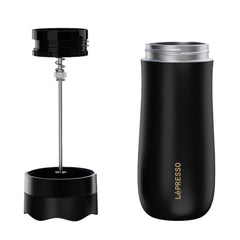 A Photo Of LePresso Insulated Mug with French Press – Dual-Layer Stainless Steel, 320ml, Leak-Proof