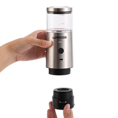 A Photo Of LePresso Portable Stainless Steel Espresso Maker – Compact & High-Pressure Coffee Machine