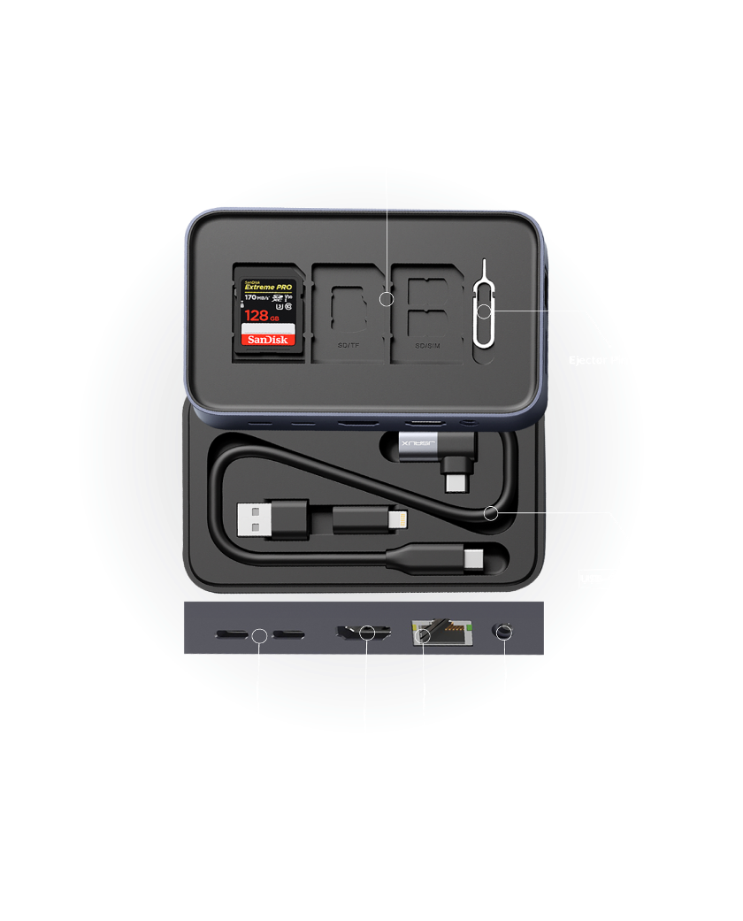 A Photo Of Levelo Versaport 10 in 1 Storage Docking Station with 10Gbps Data Transfer Speed | LVL10IN1DS