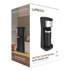 A Photo Of LePresso Coffee Maker with 450W Travel Mug – 400ml Portable Instant Brewer | LPCMTMBK