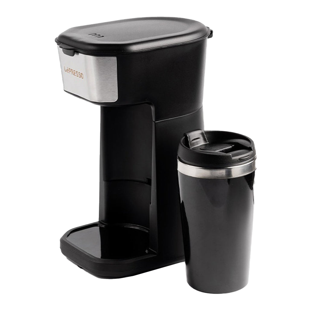 A Photo Of LePresso Coffee Maker with 450W Travel Mug – 400ml Portable Instant Brewer | LPCMTMBK